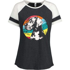 German Mastiff Great Dane Dog Breed Enza Ladies Jersey Colorblock Tee