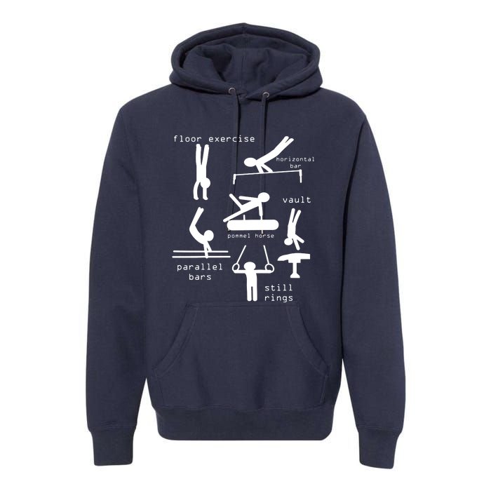 Gipsy Men Gymnastics Events Premium Hoodie