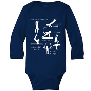 Gipsy Men Gymnastics Events Baby Long Sleeve Bodysuit