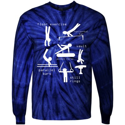 Gipsy Men Gymnastics Events Tie-Dye Long Sleeve Shirt