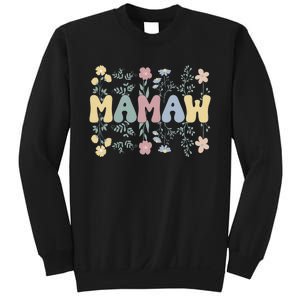 Groovy Mamaw Grandmother Flowers Mamaw Grandma Sweatshirt