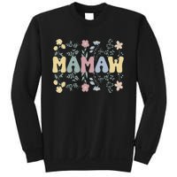 Groovy Mamaw Grandmother Flowers Mamaw Grandma Sweatshirt