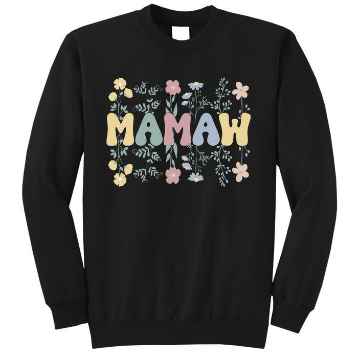 Groovy Mamaw Grandmother Flowers Mamaw Grandma Sweatshirt