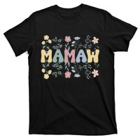 Groovy Mamaw Grandmother Flowers Mamaw Grandma T-Shirt