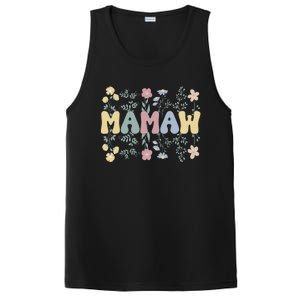 Groovy Mamaw Grandmother Flowers Mamaw Grandma PosiCharge Competitor Tank