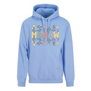 Groovy Mamaw Grandmother Flowers Mamaw Grandma Unisex Surf Hoodie