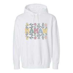 Groovy Mamaw Grandmother Flowers Mamaw Grandma Garment-Dyed Fleece Hoodie