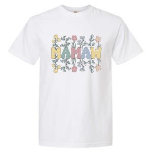 Groovy Mamaw Grandmother Flowers Mamaw Grandma Garment-Dyed Heavyweight T-Shirt