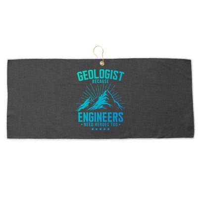 Geology Majors Geologist Because Engineers Need Heroes Too Gift Large Microfiber Waffle Golf Towel