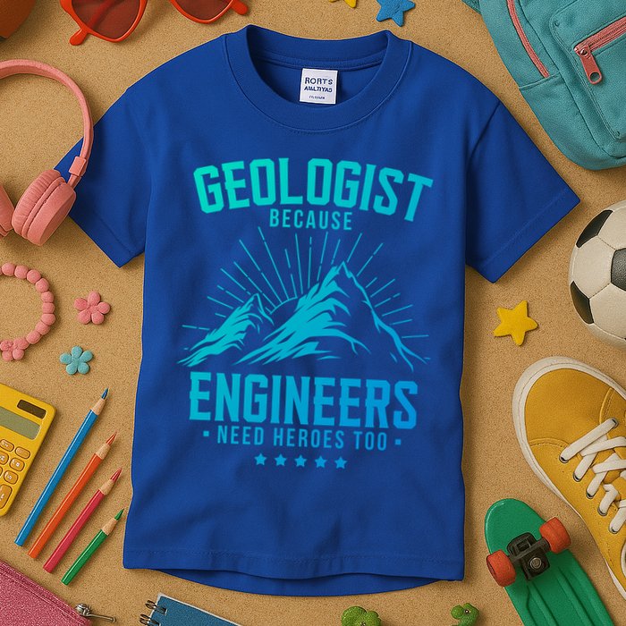 Geology Majors Geologist Because Engineers Need Heroes Too Gift Kids T-Shirt