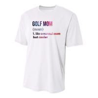 Golf Mom Youth Performance Sprint T-Shirt