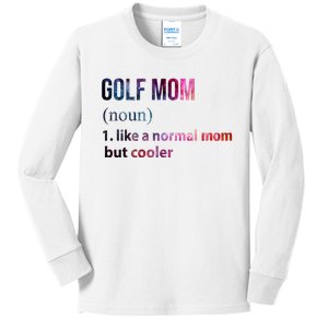 Golf Mom Kids Long Sleeve Shirt