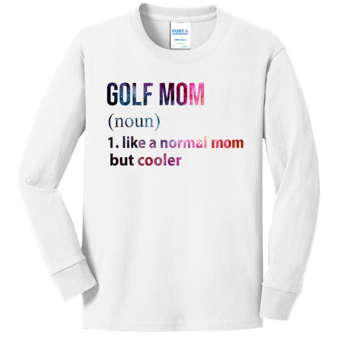 Golf Mom Kids Long Sleeve Shirt