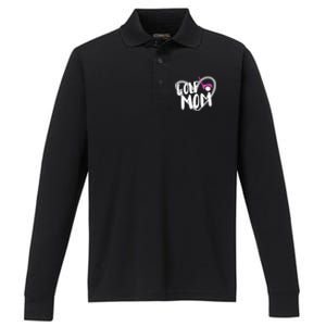 Golf Mom Golfing Great Gift Performance Long Sleeve Polo