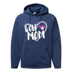 Golf Mom Golfing Great Gift Performance Fleece Hoodie