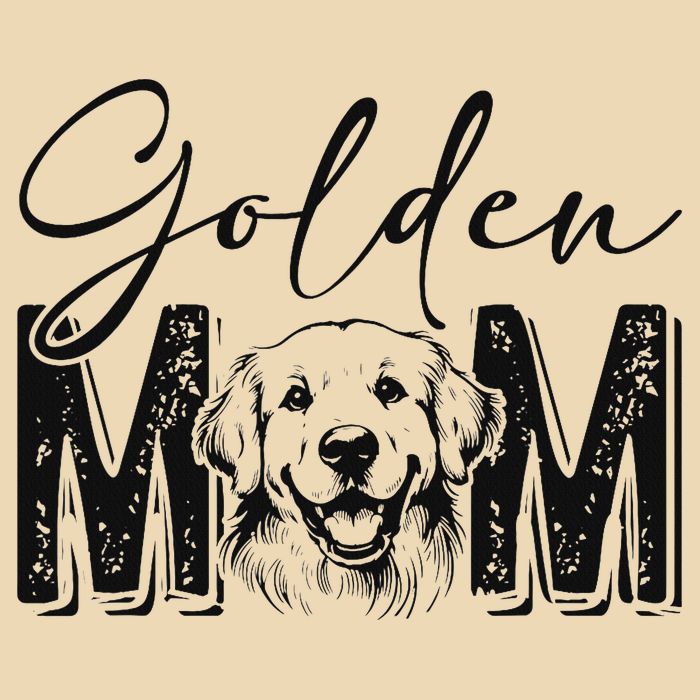 Golden Mom Golden Retriever Lover Dog Mama Funny Retro Drawstring Bag