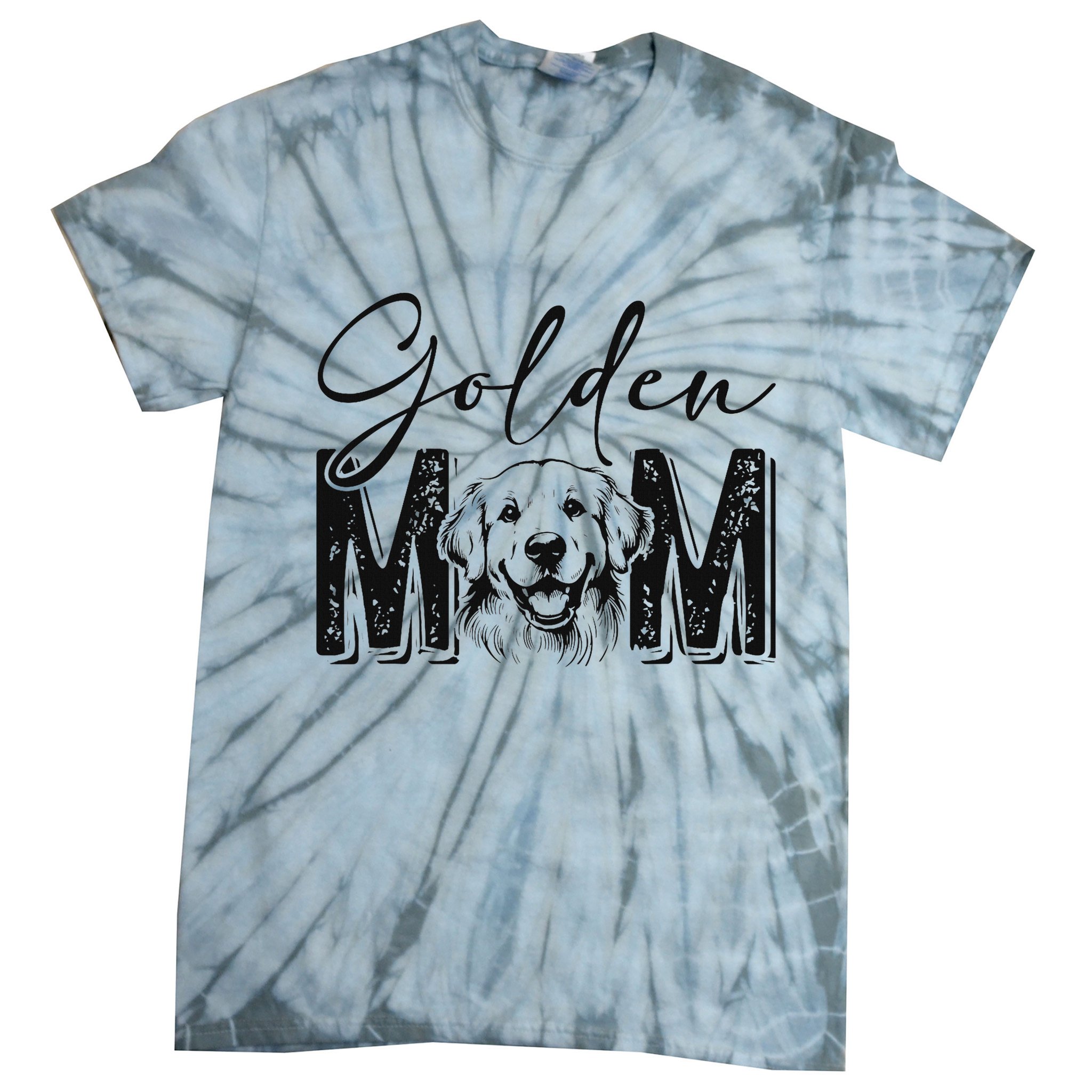 Golden Mom Golden Retriever Lover Dog Mama Funny Retro Tie-Dye T-Shirt