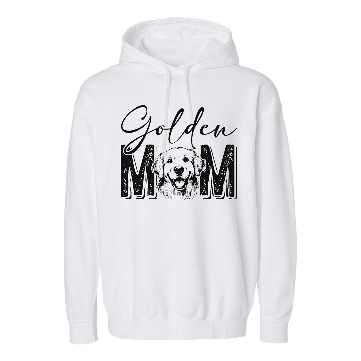 Golden Mom Golden Retriever Lover Dog Mama Funny Retro Garment-Dyed Fleece Hoodie