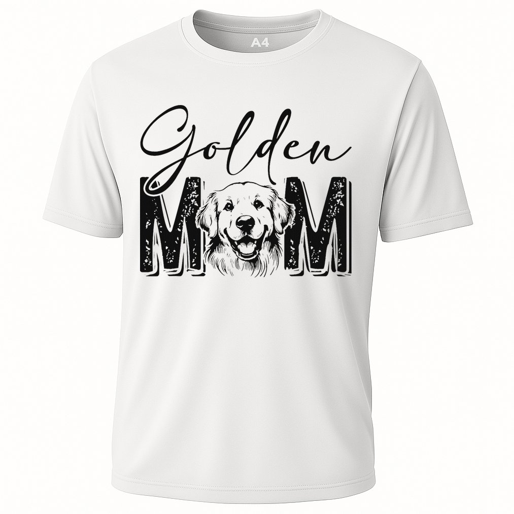 Golden Mom Golden Retriever Lover Dog Mama Funny Retro Cooling Performance Crew T-Shirt