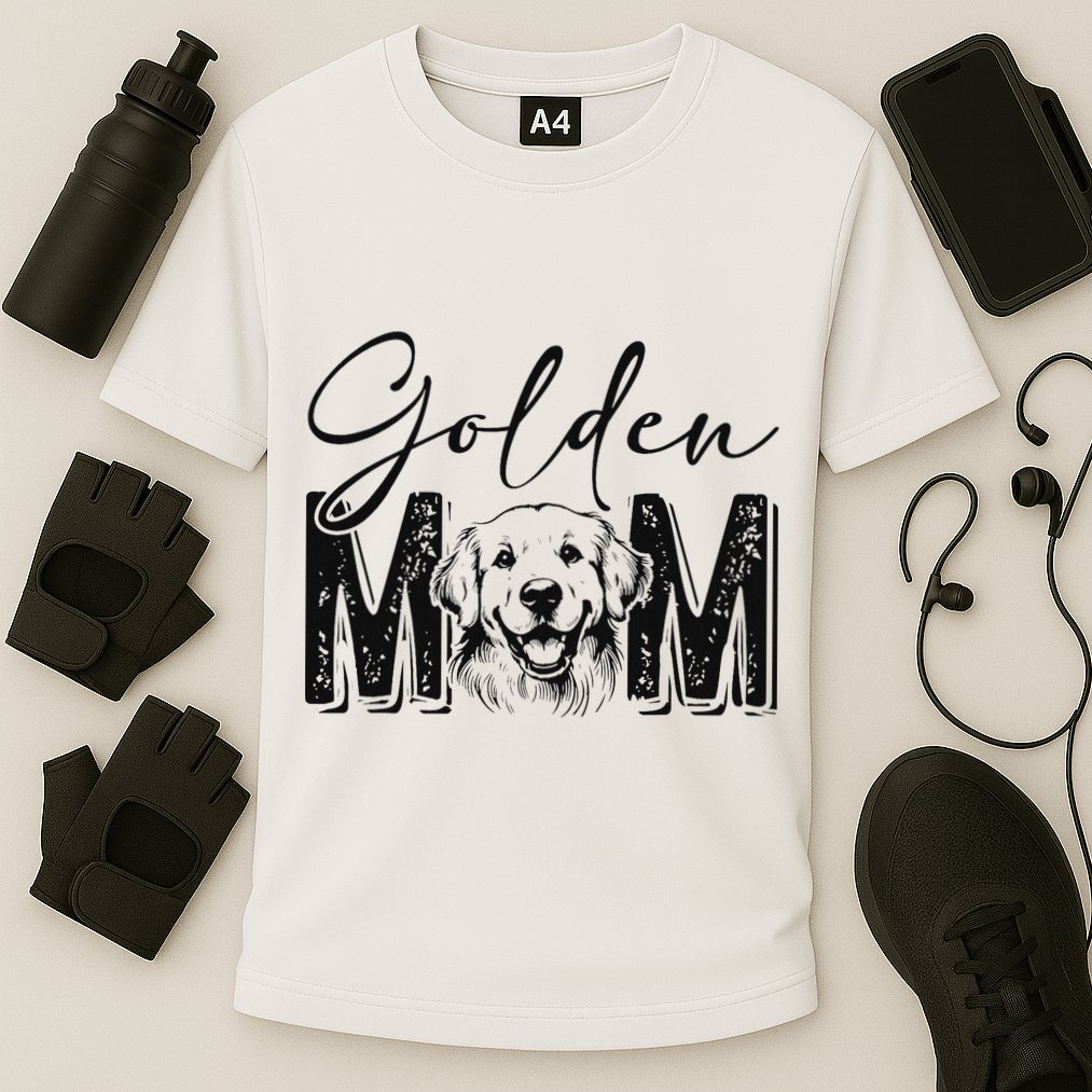 Golden Mom Golden Retriever Lover Dog Mama Funny Retro Cooling Performance Crew T-Shirt