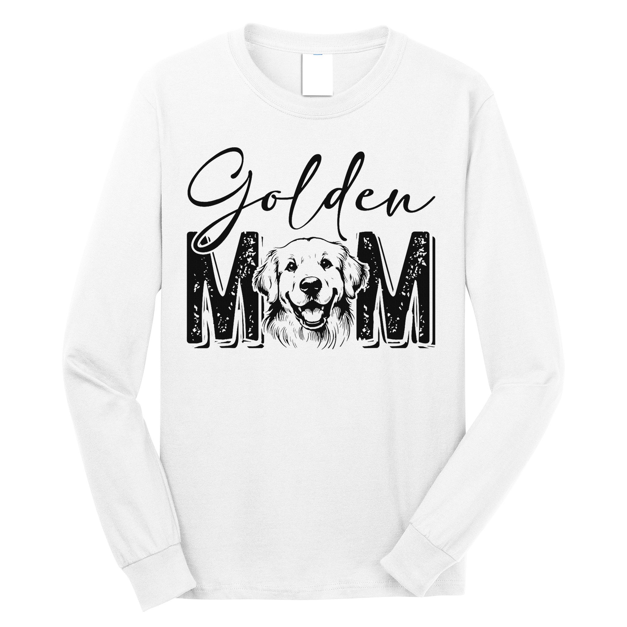 Golden Mom Golden Retriever Lover Dog Mama Funny Retro Long Sleeve Shirt
