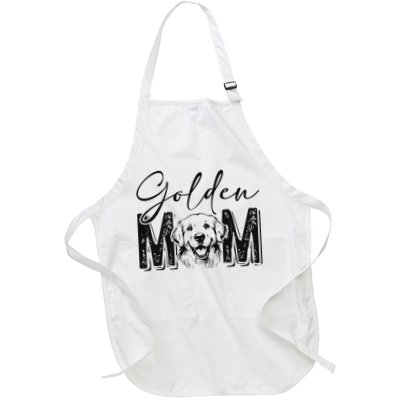 Golden Mom Golden Retriever Lover Dog Mama Funny Retro Apron