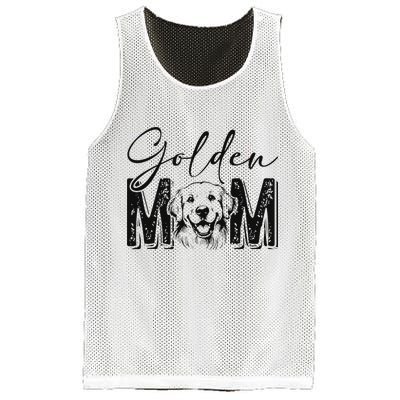 Golden Mom Golden Retriever Lover Dog Mama Funny Retro Mesh Reversible Basketball Jersey Tank