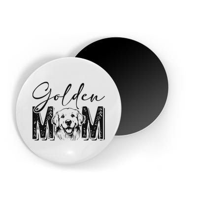 Golden Mom Golden Retriever Lover Dog Mama Funny Retro Magnet