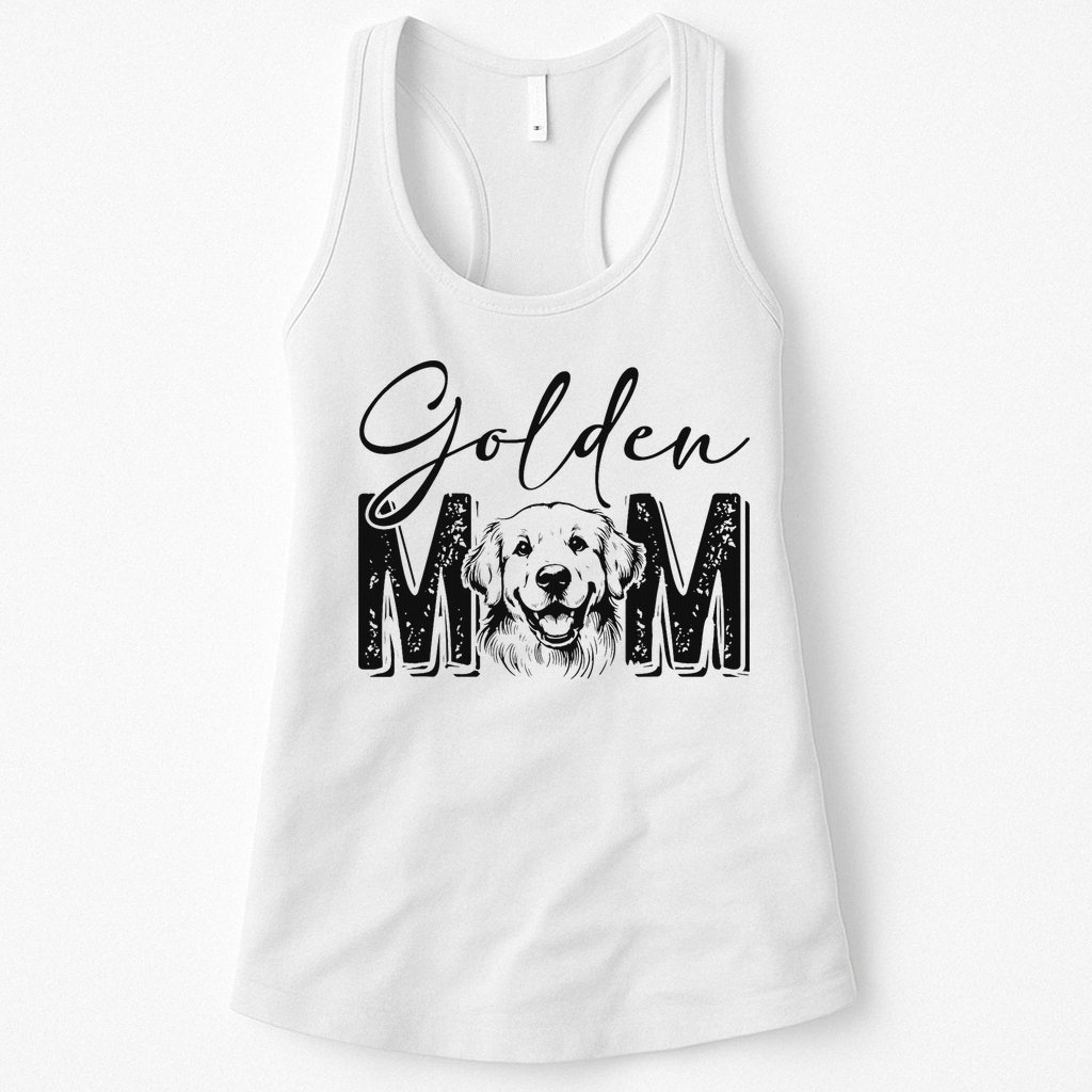 Golden Mom Golden Retriever Lover Dog Mama Funny Retro Womens Tank Top