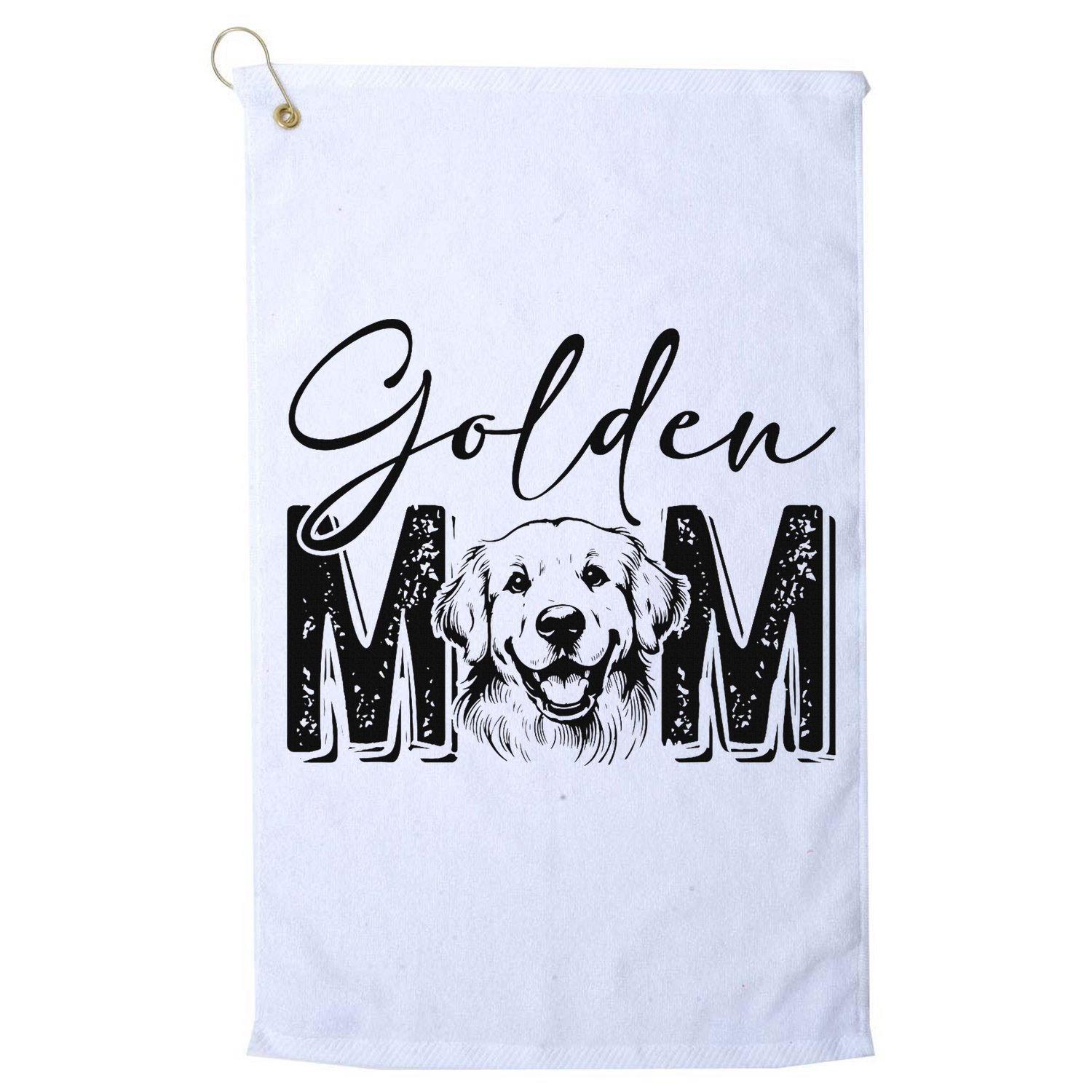 Golden Mom Golden Retriever Lover Dog Mama Funny Retro Golf Towel