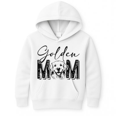 Golden Mom Golden Retriever Lover Dog Mama Funny Retro Kids Hoodie