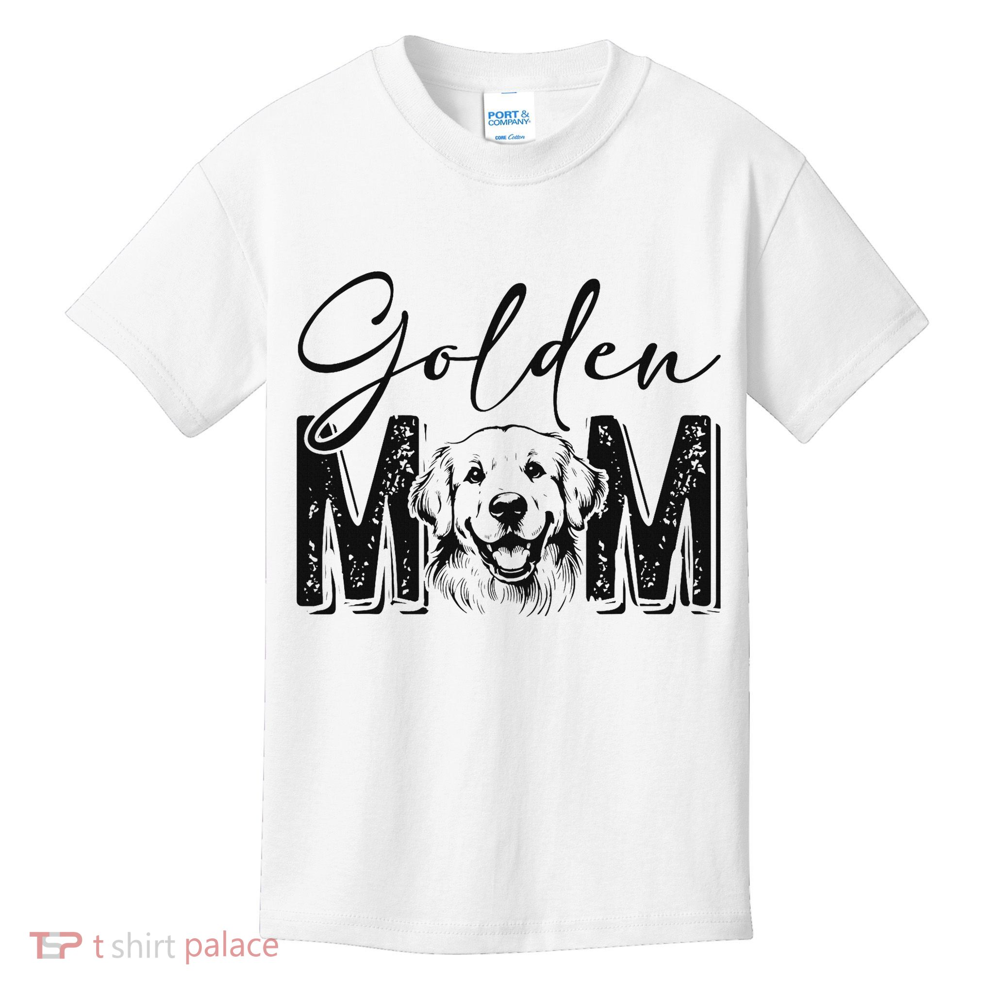 Golden Mom Golden Retriever Lover Dog Mama Funny Retro Kids T-Shirt