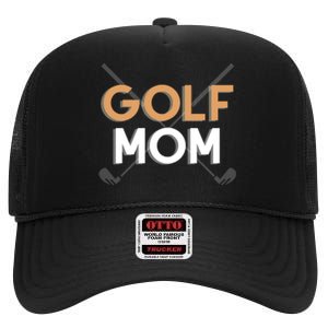 Golf Mom Gift For Mother's Day High Crown Mesh Back Trucker Hat