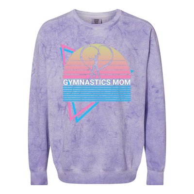 Gymnastics Mom Gymnast Retro Gift Colorblast Crewneck Sweatshirt