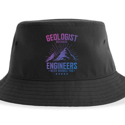 Geology Majors Geologist Because Engineers Need Heroes Too Gift Sustainable Bucket Hat