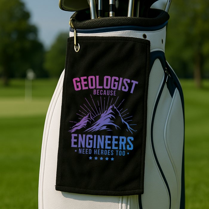 Geology Majors Geologist Because Engineers Need Heroes Too Gift Golf Towel