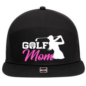 Golf Mom Gift For Mother's Day 7 Panel Mesh Trucker Snapback Hat