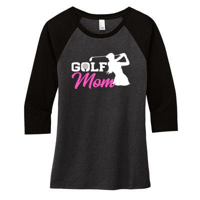 Golf Mom Gift For Mother's Day Women's Tri-Blend 3/4-Sleeve Raglan Shirt