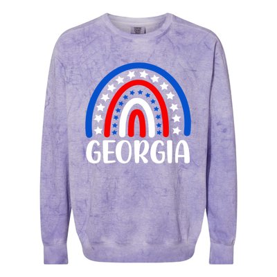 Georgia Meaningful Gift I Love Georgia Usa Gift Colorblast Crewneck Sweatshirt