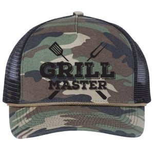 Grill Master Grilling Barbecue BBQ Smoker Graphic Retro Rope Trucker Hat Cap