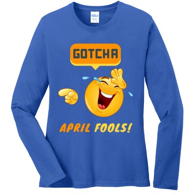 Gotcha Meaningful Gift April Fool's Day Funny Prank Silly Dad Jokes Gift Ladies Long Sleeve Shirt