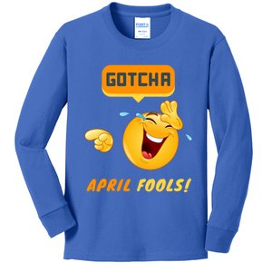 Gotcha Meaningful Gift April Fool's Day Funny Prank Silly Dad Jokes Gift Kids Long Sleeve Shirt