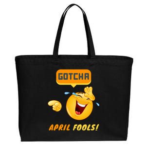 Gotcha Meaningful Gift April Fool's Day Funny Prank Silly Dad Jokes Gift Cotton Canvas Jumbo Tote