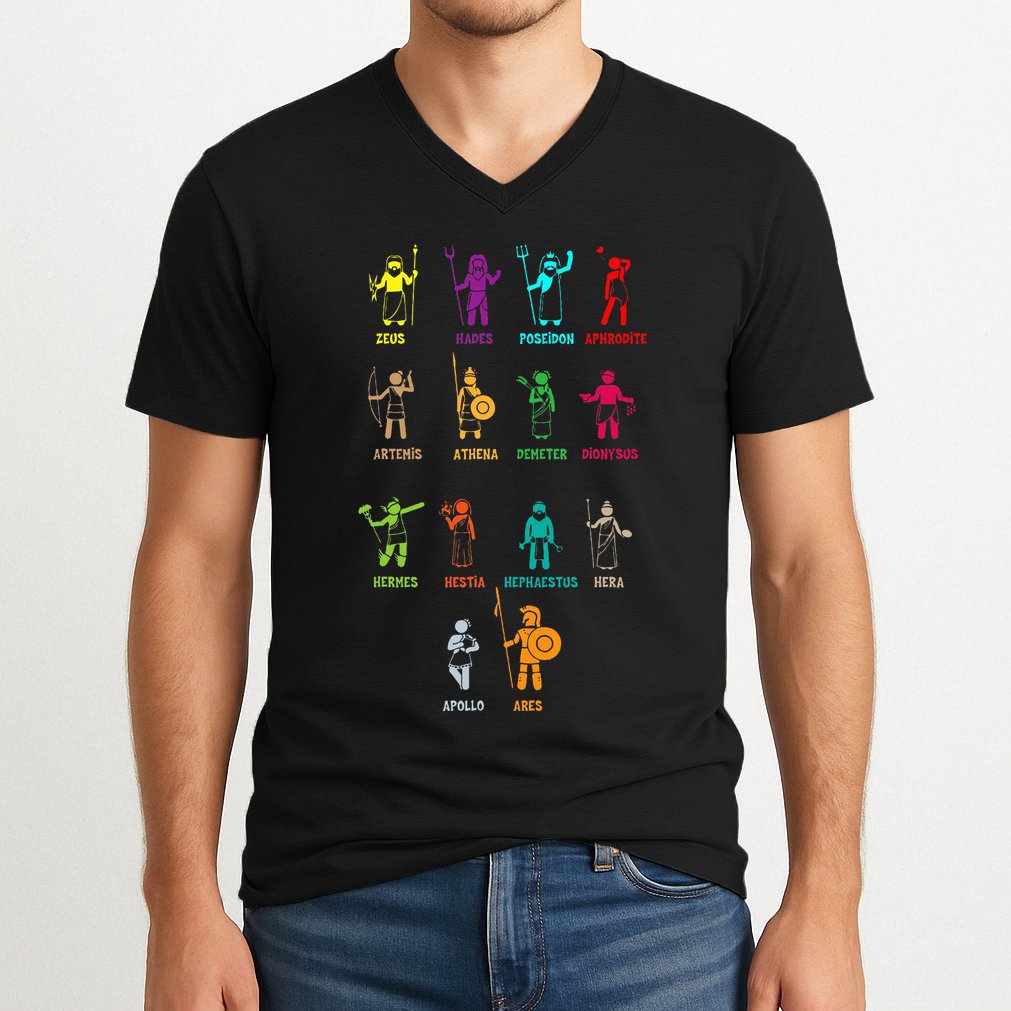 Greek Mythology Gods Gods Of Greece V-Neck T-Shirt