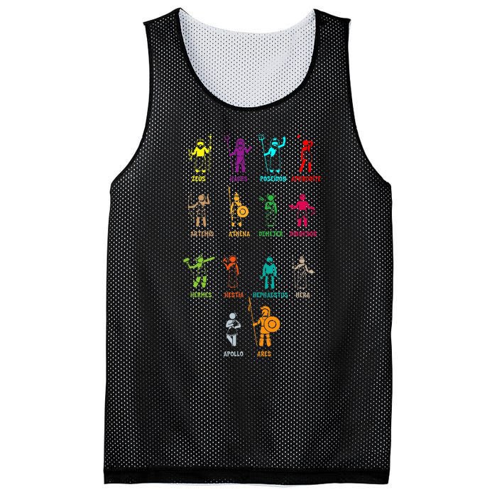 Greek Mythology Gods Gods Of Greece Mesh Reversible Basketball Jersey Tank