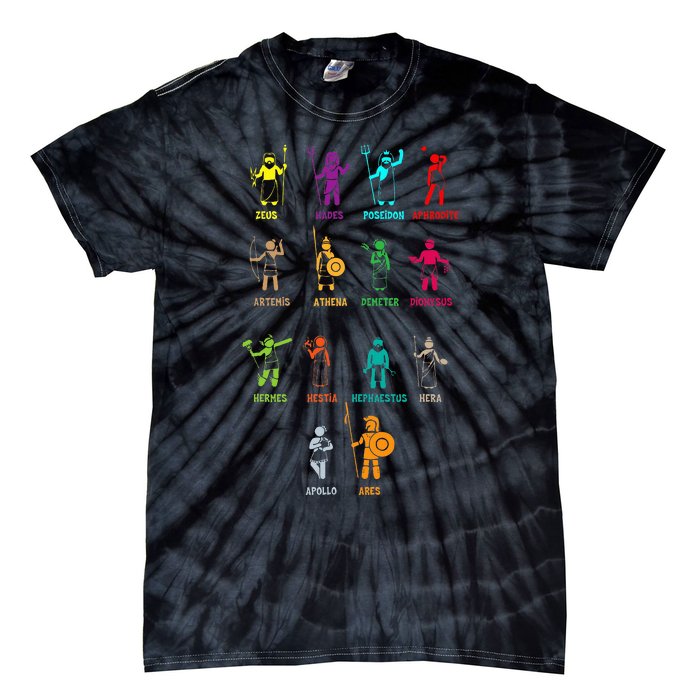 Greek Mythology Gods Gods Of Greece Tie-Dye T-Shirt