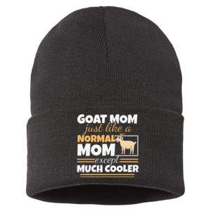 Goat Mom Goat Lady Mother's Day Goat Lover Women Mother Sustainable Knit Beanie