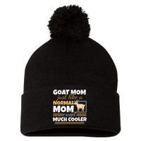 Goat Mom Goat Lady Mother's Day Goat Lover Women Mother Pom Pom 12in Knit Beanie