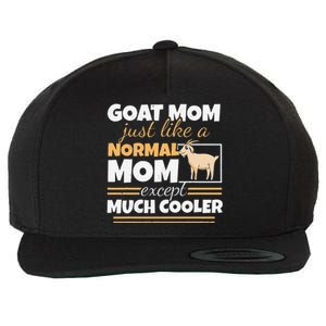 Goat Mom Goat Lady Mother's Day Goat Lover Women Mother Wool Snapback Cap