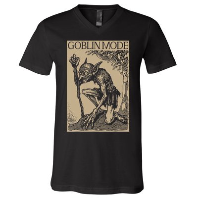 Goblin Mode Goblincore Fairycore Medieval Grunge Aesthetic V-Neck T-Shirt